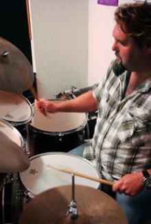 Rick Cranson playing the drums