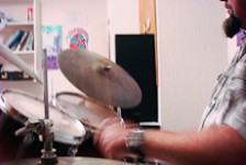 Rick Cranson playing the drums