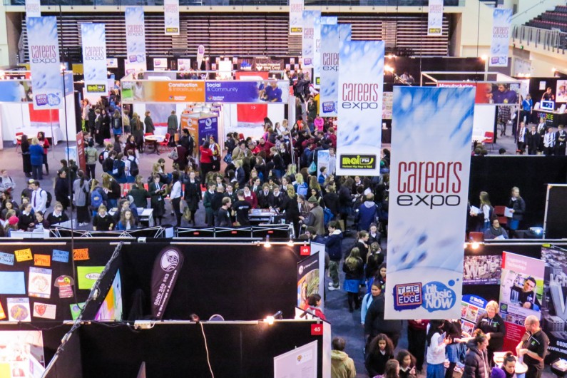 A busy careers expo