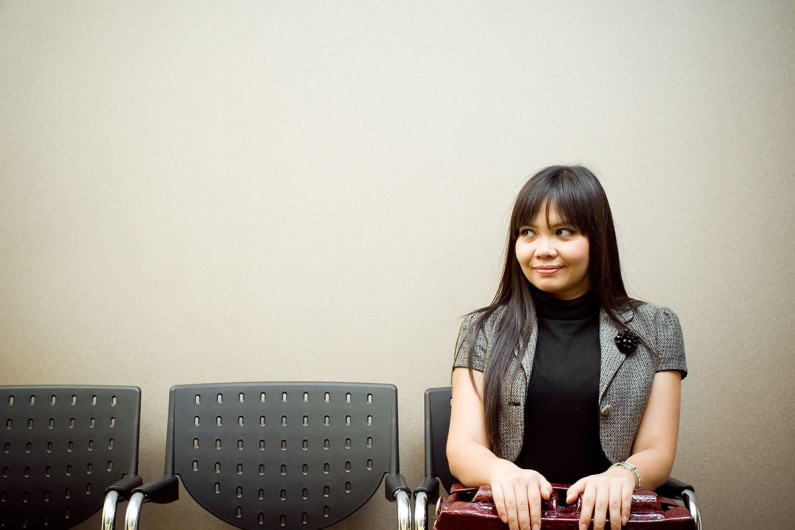 woman waiting for interview iStock 104278528
