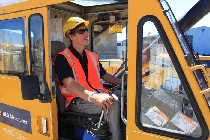 A man operating a crane