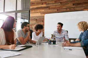 Group of young professionals in a meeting